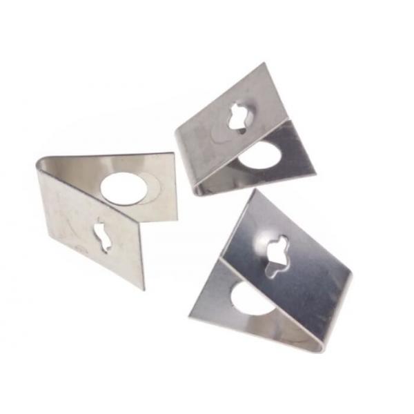 Quality Sheet Metal Stamping Parts 15mm Height Black Spring Steel V Shaped Brackets for sale