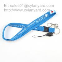 China Silkscreen printing polyester lanyards with plastic breakaway clip, factory