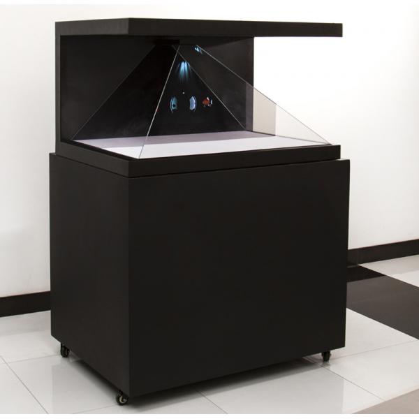 Quality Pyramid 3D Holographic Display Boxes Floor Standing 3 Sided Viewing for sale