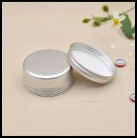 China Round Shape Aluminum Cosmetic Containers 50g Cream Cotton Can With Screw Lid factory