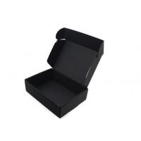 Quality Folding Cardboard Box Black Matt Lamination Shipping Box With Printed Logo for sale