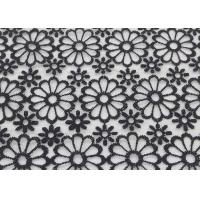 China Embroidered Dying Lace Fabric Floral Lace Organza Polyester Fabric For Dresses factory