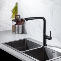 Quality Villa Apartment Gold Pull Down Kitchen Faucet With Chrome Nickel Pull Down Sink Mixer for sale