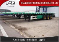 China 4 Axles 40ft Flatbed Container Semi Trailer With 12 Twist Locks Flat Bed Semi Trailer factory
