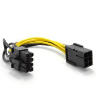 China 6 pin Socket to 2 x 8 pin Plug PCI Express Power Supply Cable factory