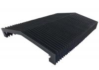 China Angled Accordion Bellow Cover Black Or Sliver Industrial Bellows Covers factory