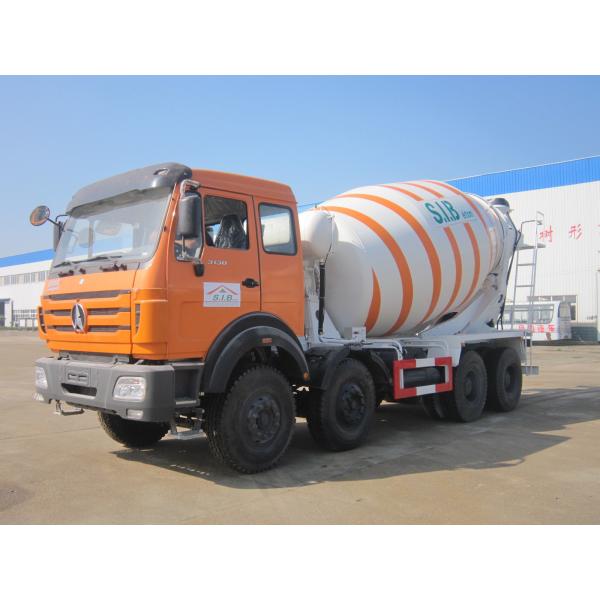 Quality Beiben 8X4 Self Loading Concrete Mixer Truck 12 Cubic Meter High Efficiency for sale