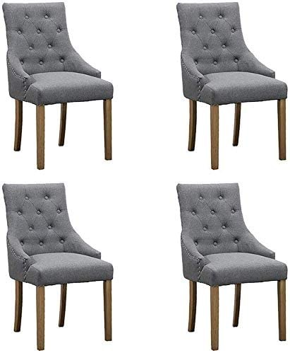 China Upholstered Dining Chairs With Arms , Button Tufted Accent Chair Fabric Modern factory
