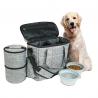 China Airline Approved Dog Carrier Bag With 2 Lined Food / Treat Containers factory