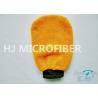 China Orange Coral Fleece Microfiber Car Wash Mitt 80% Polyester 4.4