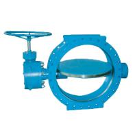 China SUFA Brand Large Water Butterfly Valve Manual Double Flanged Metal To Metal Seated factory