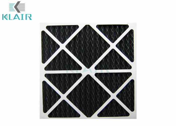 China Pleated Charcoal Air Filter , Carbon Odor Filter For Airport Hotel Ventilation factory
