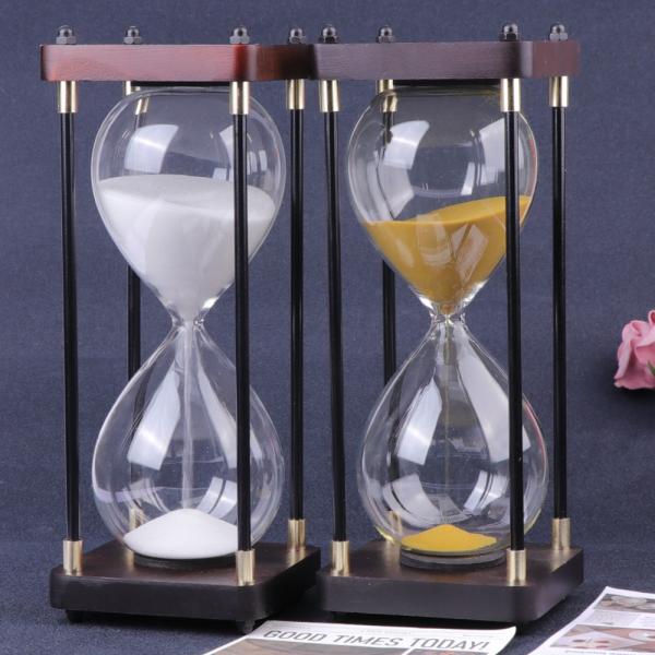 Quality Creative Glass Hourglass Traditional Rectangle Coloured Sand Timers Free Sample for sale