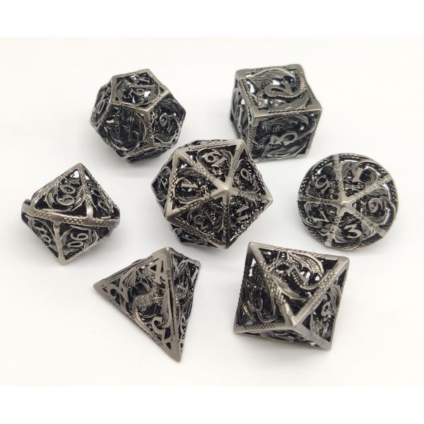 Quality Hand Polished Resin Polyhedral Dice 7 Piece Sets Sharp Edged for sale