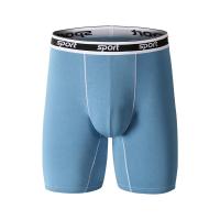 China Men'S Fitness Sportswear Modal Boxer Briefs Cotton Lengthened Legs Fat Guy Square Underwear factory