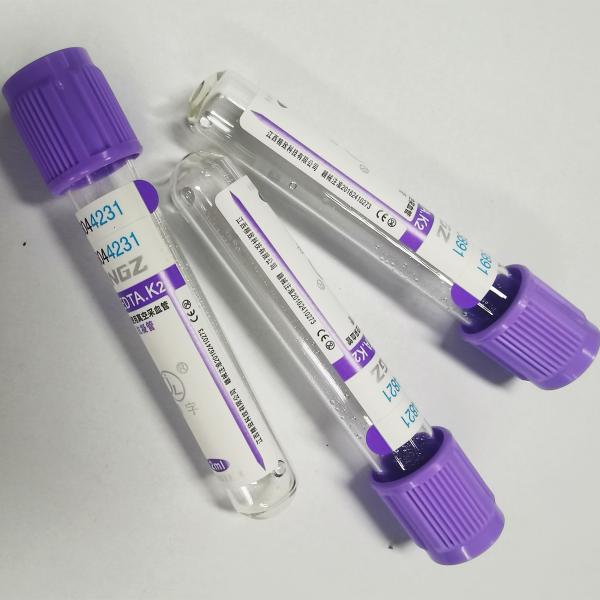 Quality Medical Vacuum K3 EDTA Vial Lavender Top Blood Collection Tube ISO13485 Mark for sale