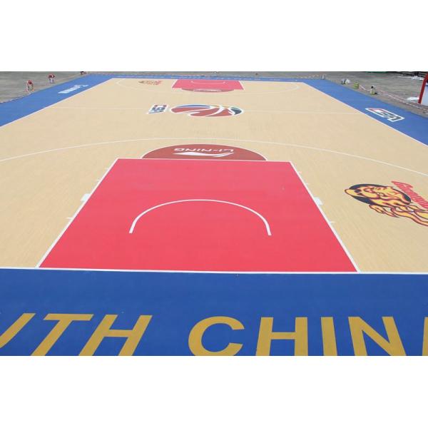 Quality Waterproof Tennis Court Synthetic Flooring Environmental Friendly for sale