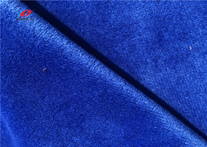 China Polyester Dark Blue Minky Dot Fabric Kids Blanket Material Warp Knit Plain Dyed Fabric factory