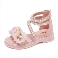 China Girl'S Sandals Cute Princess Soft Sole Flower Open Toe Sandals Beach Shoes factory