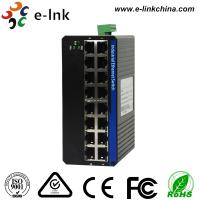 China 16 Port Small Fast Din Rail Ethernet Poe Switch , Hardened Switch FCC Standards for sale