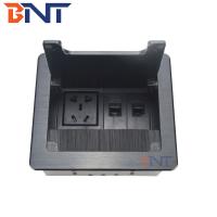 China BNT Hot sale office furniture clamshell brush hidden in desk table mounted socket box factory