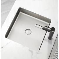 Quality Brushed SUS304 Square Vessel Sink , Undermount Bathroom Basin Sinks for sale