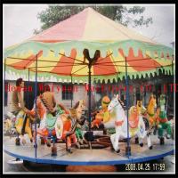 China musical outdoor christmas carousel, antique carousel ride, trailer mobile carousel horse for sale factory