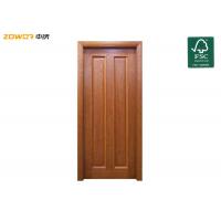 China Interior Single Swing PVC Finished Hinged Wooden Door factory