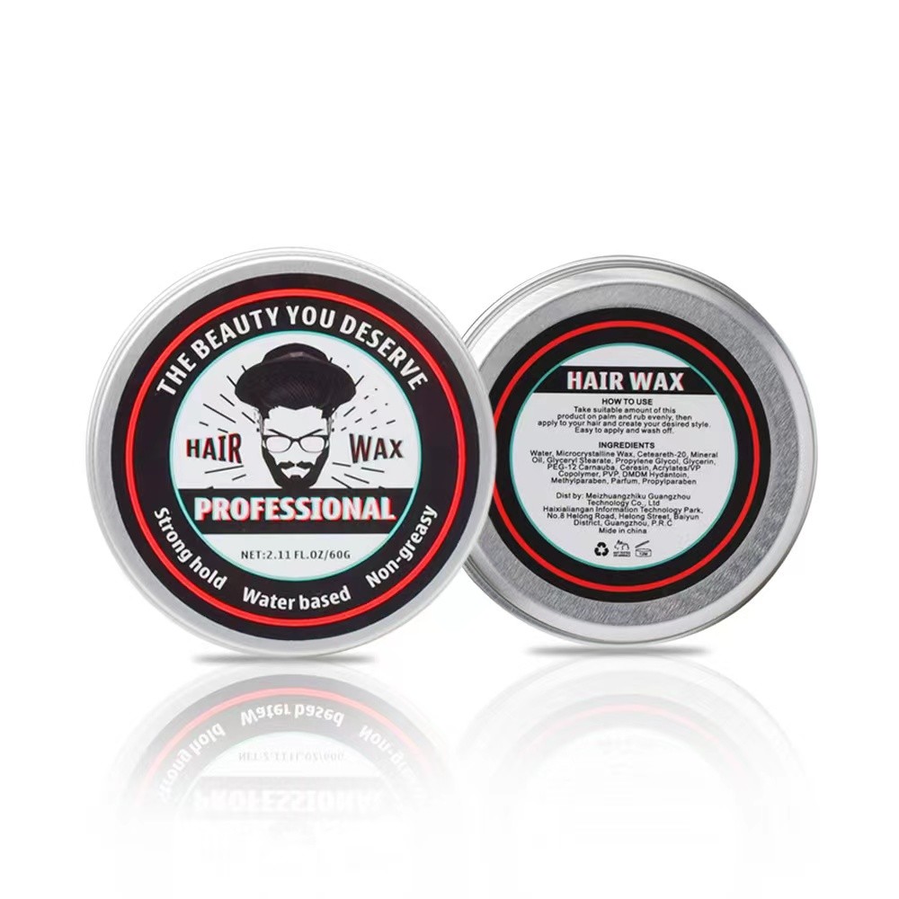 China 60g/pc Mens Cream Pomade Medium Hold Water Based All Day Hold Premium Hair Styling Wax factory