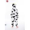 China Wholesale Soft Fluffy Flannel Plush Cow Kids Animal Onesie Kigurumi Pajamas factory