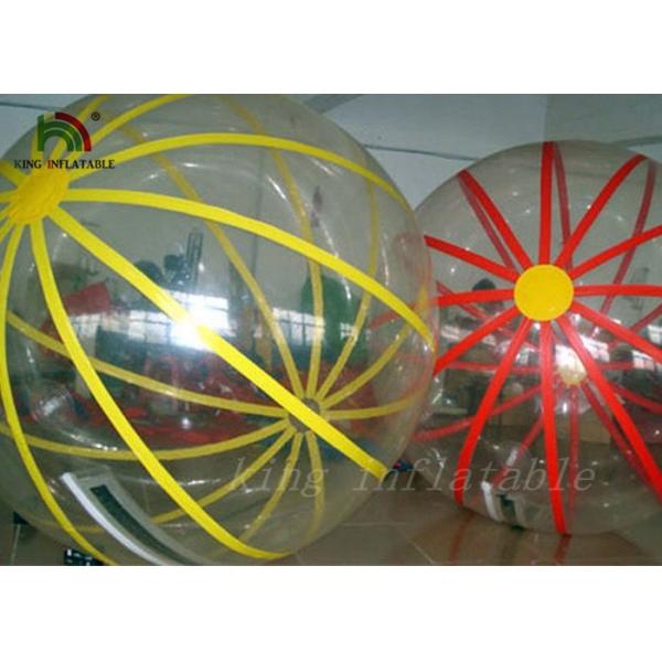 Quality Colorful Strings Durable PVC / PTU Inflatable Walking Water Ball By Hot Air Welding Machine for sale
