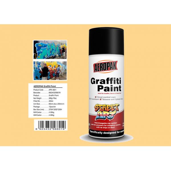 Quality Cream Yellow Color Graffiti Spray Paint Acrylic Material For Decorating for sale