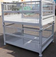 China IBC Foldable Pallet Container Stackable Pallet Cage 50 * 50mm Wire Size factory