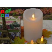 China Remote Controlled Flameless LED Candle Lights , Pillar Flickering LED Commercial Shop Lights factory