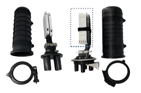 FIBER OPTIC VERTICAL SPLICE CLOSURE