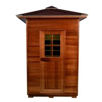 Quality Red Cedar Solid Wood Back Garden Sauna Custom Outdoor Sauna 2 Person for sale