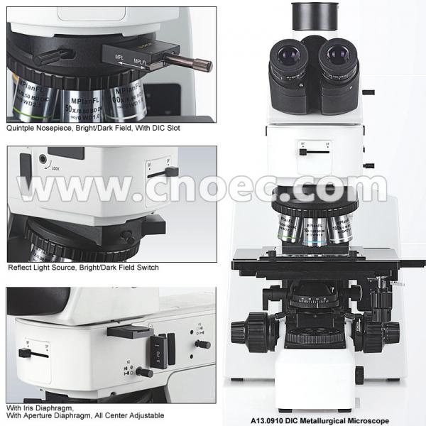 Quality APO DIC Metallurgical Optical Microscope Halogen Lamp Illumination for sale