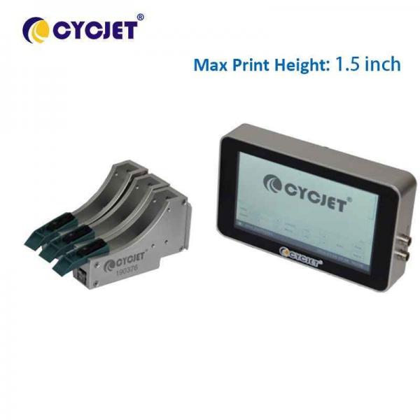 Quality 3 Heads Batch Coding Inkjet Printer 37mm Height CYCJET High Resolution Inkjet for sale