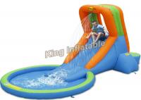 China Small size PVC Tarpaulin Inflatable water slide pool for kids with size 4.5m x 2.4m factory
