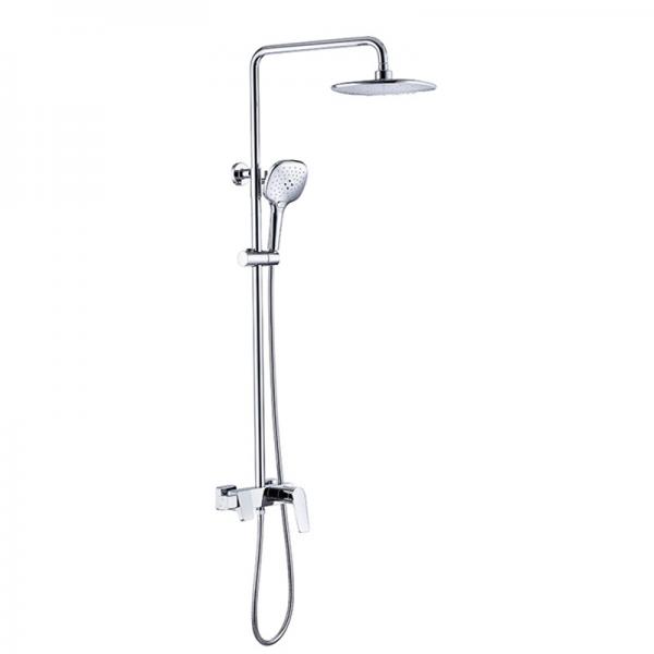 Quality Thermostatic Single Handle Round Shower Set Brass Body Chrome Finished for sale