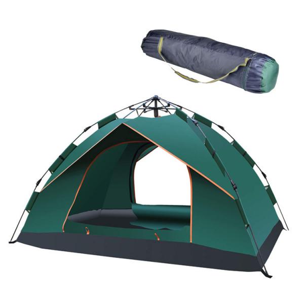 Quality Single Layer Waterproof Family Camping Tent Automatic Pop Up Fiberglass Frame for sale