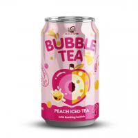 China Best Sale for Beverage Wholesalers: 320ml * 25 Bottles of Taiwan Peach Bubble Milk Tea Canned Drink Beverage with Bursti factory