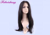 China Straight Human Hair Front Lace Wigs 14 30&quot; Long / Short Bob Swiss Lace Front Wigs factory