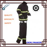 China Navy Blue Fireman Suit PTEF Coated Fabrics 450N Tensile Strength 3Kg factory