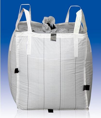 Quality Anti - Static PP Woven TYPE C Conductive Big Bags 4 Panel Cross Corner Loops for sale