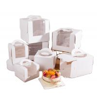 China White Open Window 3inch 4inch 6inch 8inch Birthday Cake Box made of Uncoated Craft Paper for sale