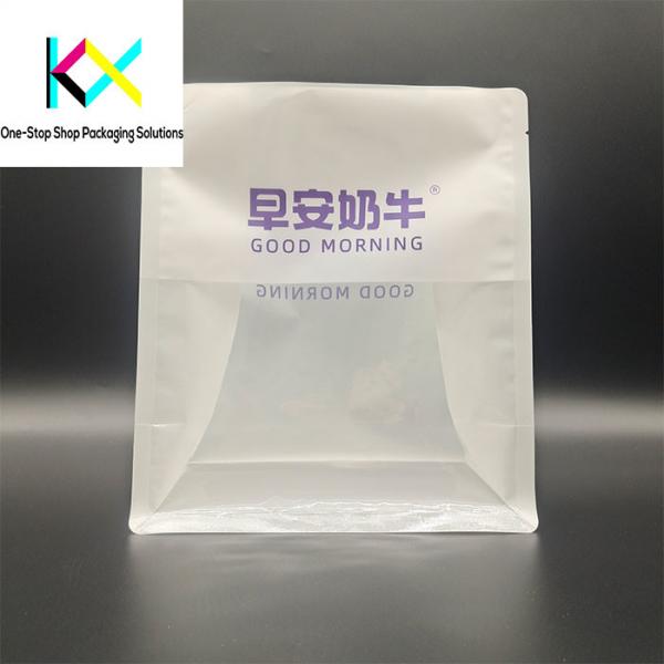Quality Custom Printed White Paper Bread Packaging Pouch With Window Flexio Printing for sale