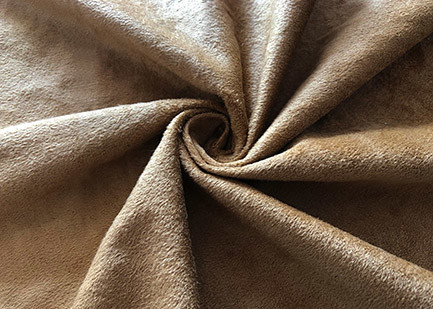Quality 130GSM 100 Percent Polyester Brushed Suede Fabric For Clothing Brown Color Fashion for sale