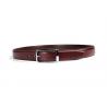 China Brown 140CM Mens Leather Dress Belt With Alloy Pin Buckle factory