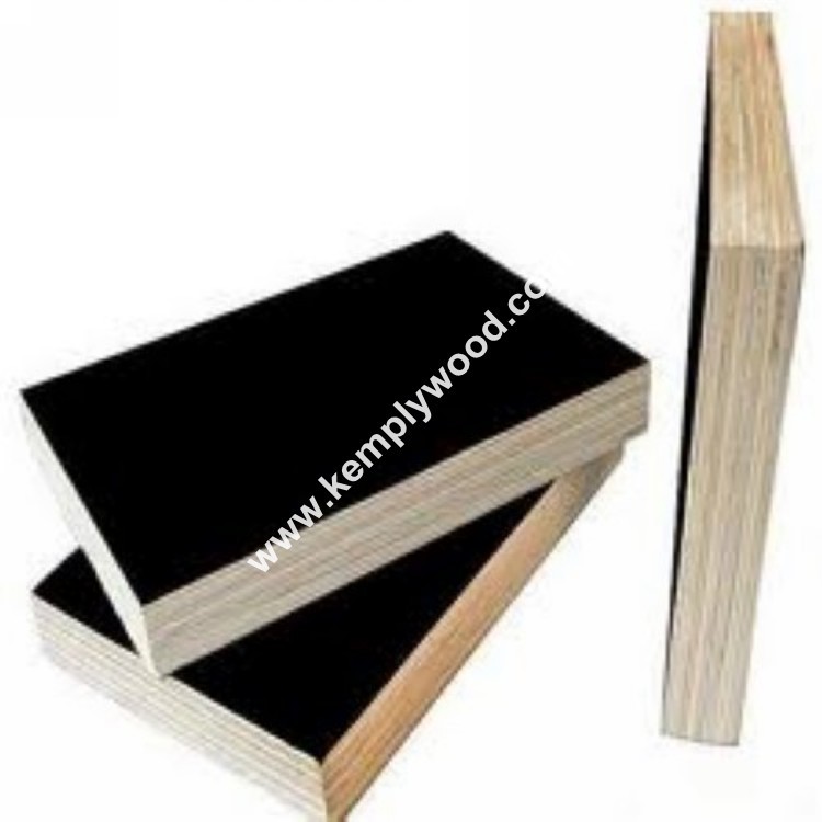 China Poplar core 18mm film faced plywood, black film faced plywood, black shuttering plywood factory